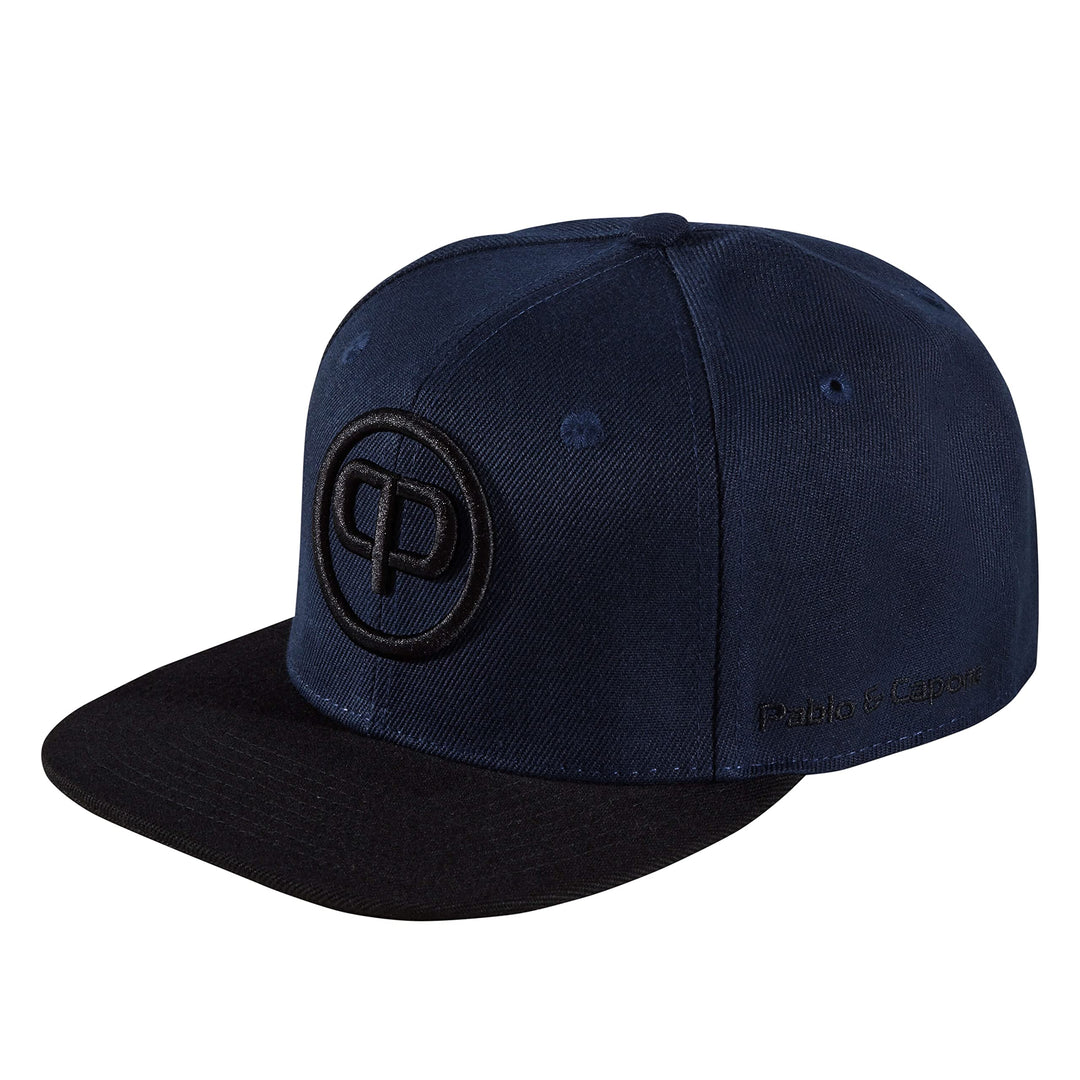 Pablo & Capone Snapback Cap - Navy Blue on Black
