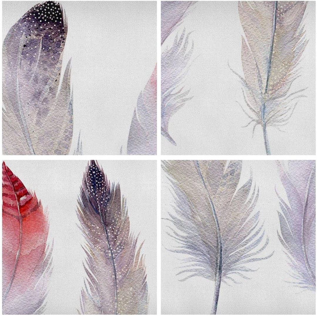 Bilder auf Leinwand Feder Tier Vogel Komposition Leinwandbild 70x50cm Wandbilder Dekoration Wohnzimm