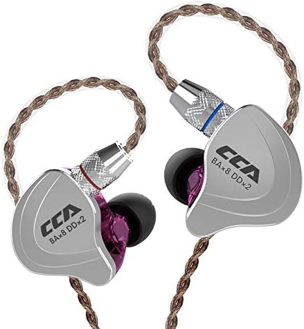 CCA C10 Hybrid-Treiber-In-Ear-Kopfhörer, HiFi-Stereo-Ohrhörer, leistungsstarker Bass, Sport-Headset