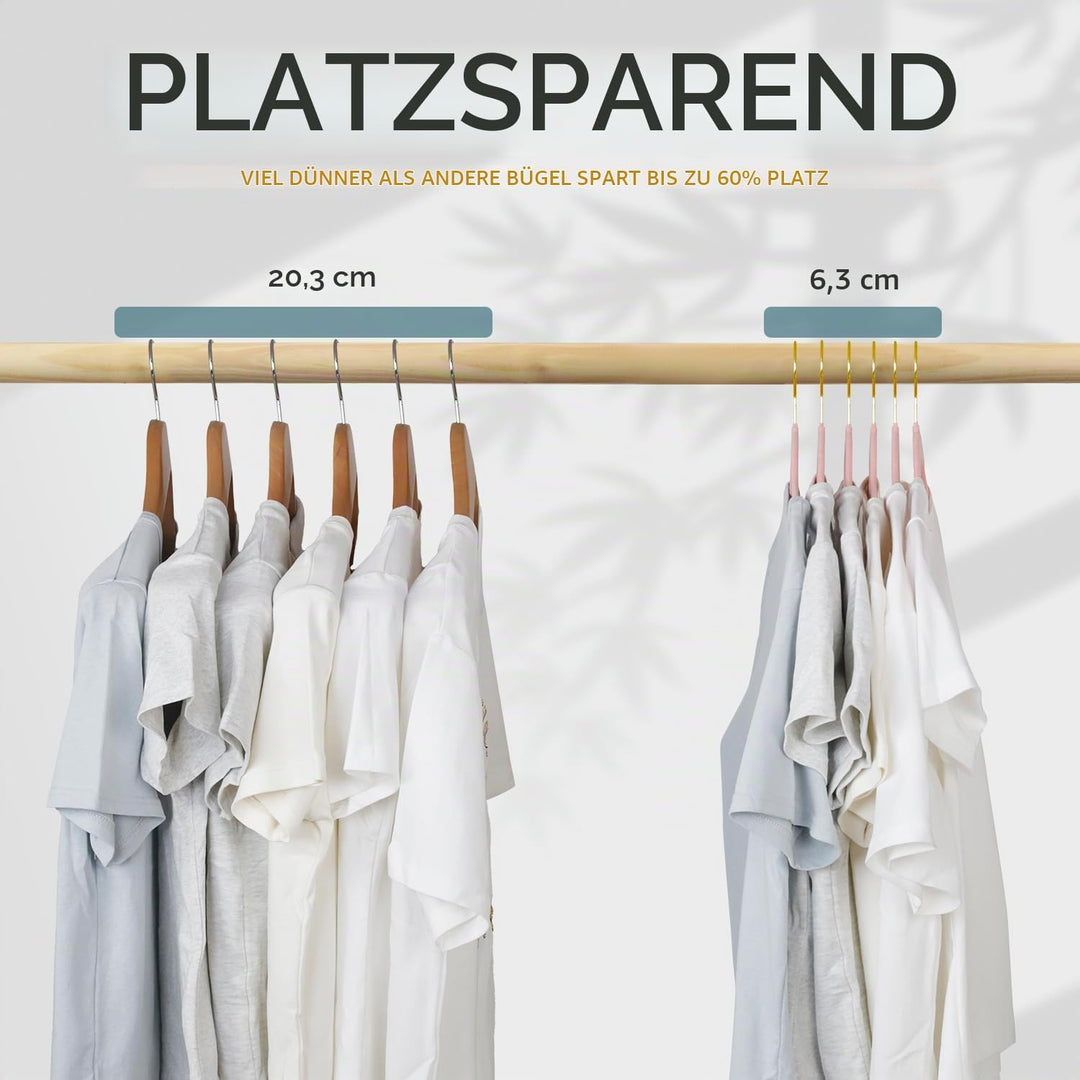 ManGotree 22 Pack Samtbügel mit 360° drehbarem Goldhaken, rutschfeste Filz-Anzugbügel, ultradünne, p