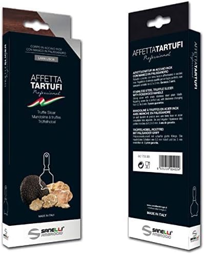 Sanelli Ambrogio 1720.000 Affettatartufi aus Edelstahl mit Griff Palisander und Glatte Klinge, Edels