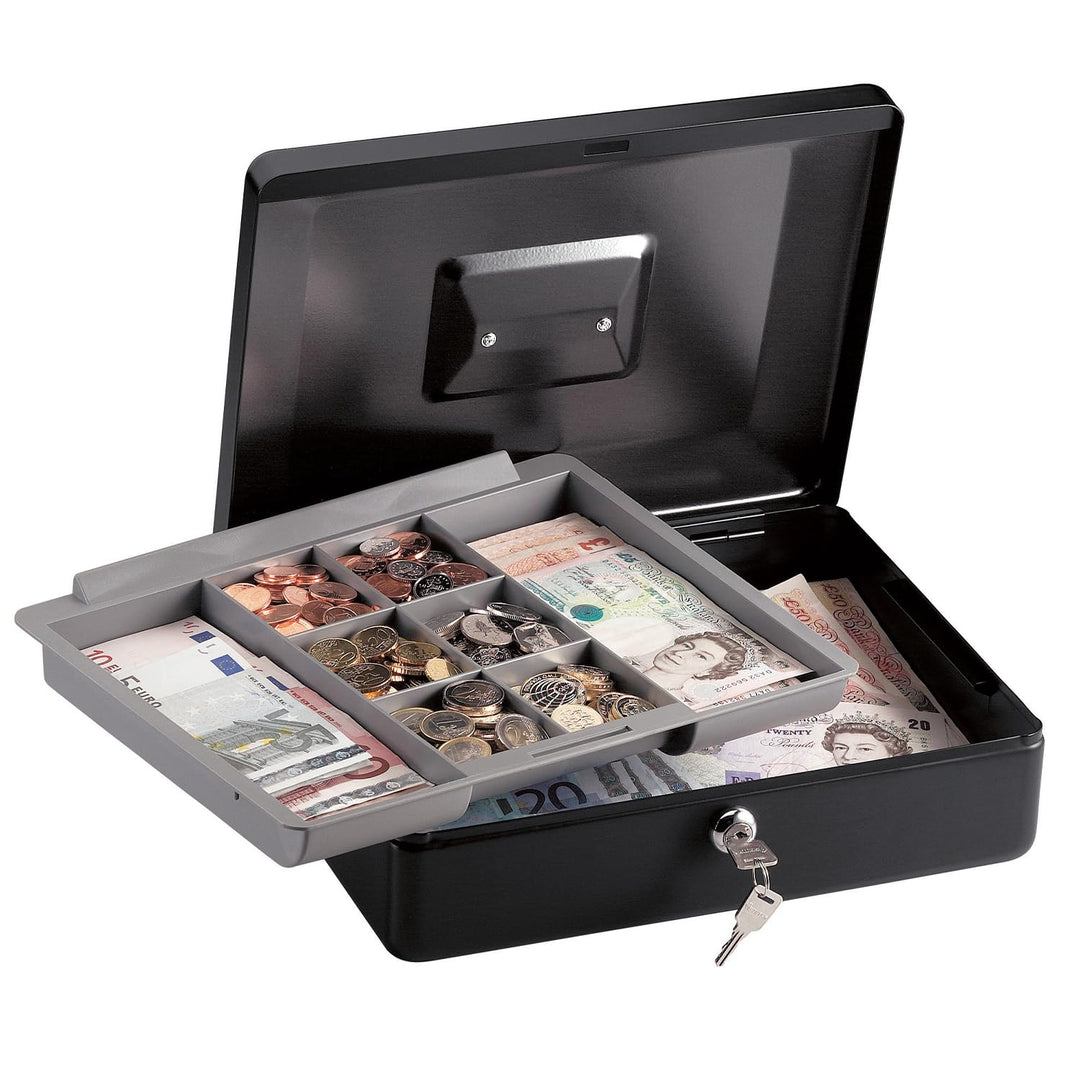 MASTER LOCK Geldkassette [Schlüssel] [Tragegriff] [Münzbrett] CB-12ML - Sichern und Organisieren Gel