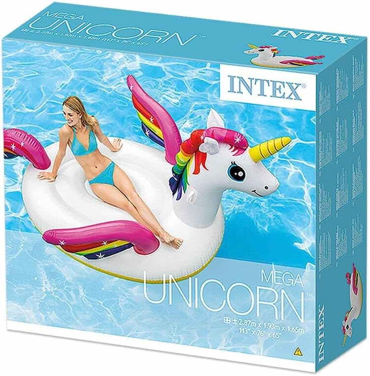 VEDES Grosshandel GmbH - Ware 77000798 Island ''Mega Unicorn'' Sportspielzeug, 287 x 193 x 165 cm