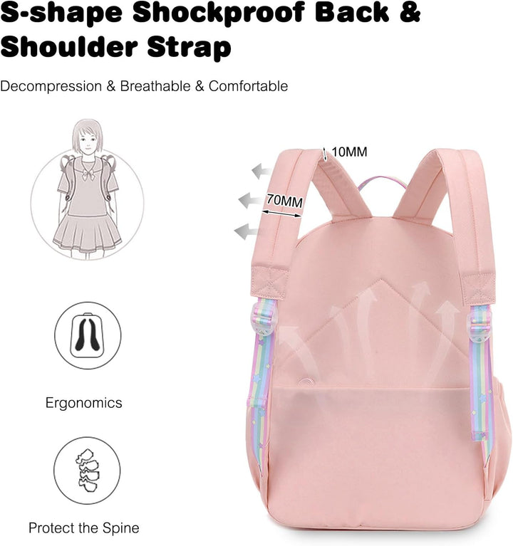 FANDARE Kinderrucksack Schulranzen Schultaschen Jungen Mädchen Schulrucksack Kinder Schultasche für