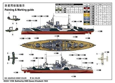 Trumpeter 05324 Modellbausatz Battleship HMS Queen Elizabeth