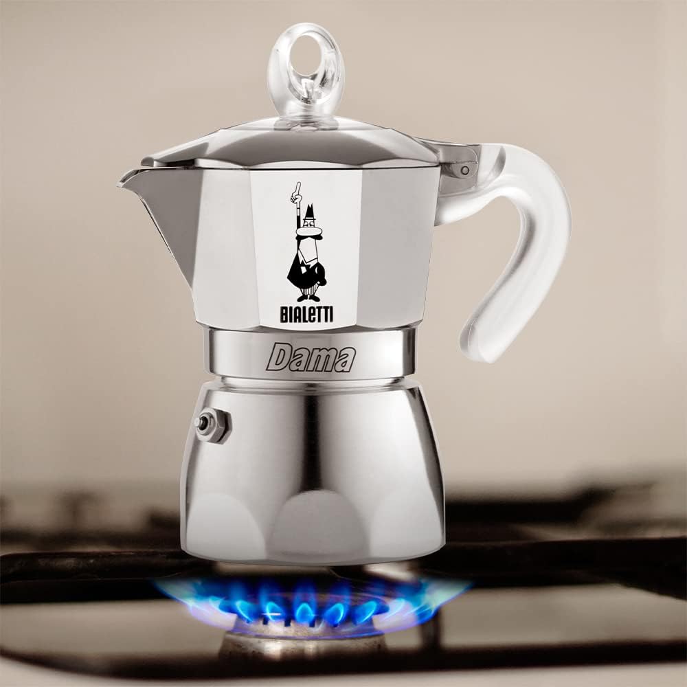 Bialetti DAMA Pure Ice Kaffeebereiter, 1 Tassen, Nicht induktionsgeeignet, 1 Tassen (67 ml), Alumini