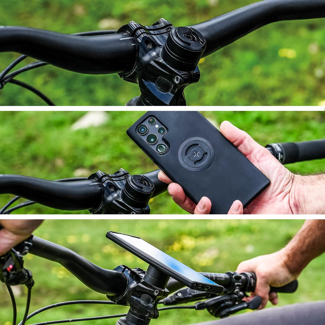 SP CONNECT Micro Stem Bundle | SPC+ | kompatibel mit Samsung A54 | Handy Halterung für den fahrradle