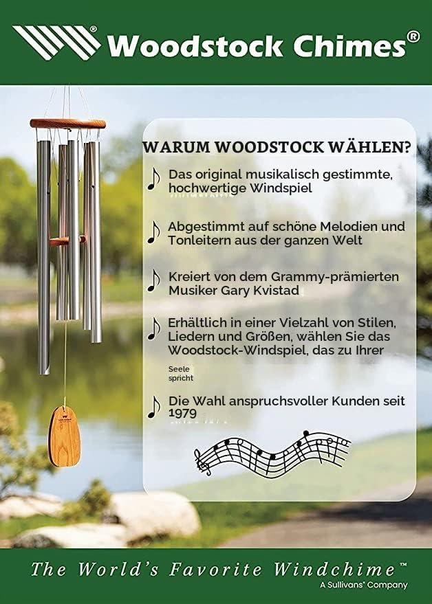 Woodstock Windspiel Bells of Paradise, Braun, 111,7 cm Bronze 111,7 cm, Bronze 111,7 cm