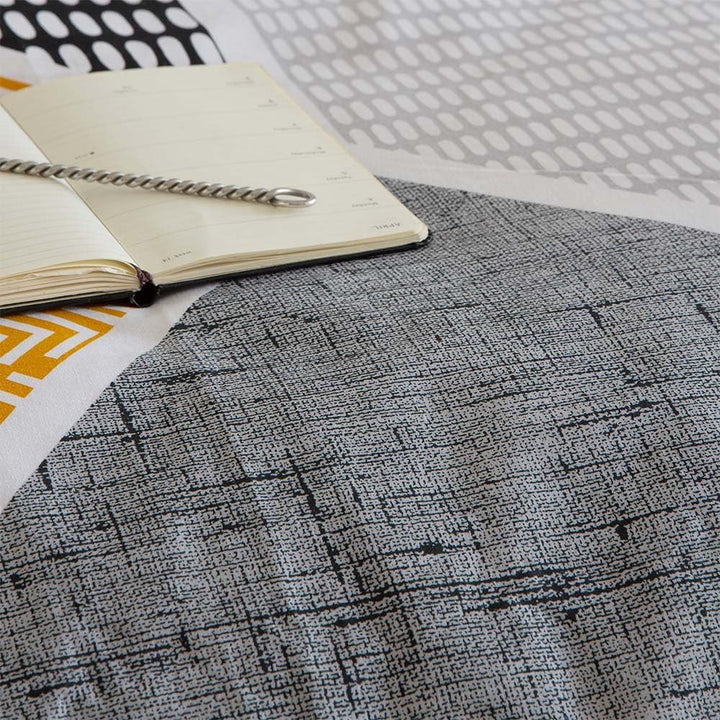 COTTON ARTean Wendbarer Bettbezug Geka, 135 x 190/200 cm, 50 % Baumwolle, 50 % Polyester, Grau und S