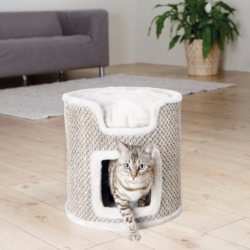 Trixie 44706 Cat Tower Ria, 37 cm, lichtgrau/natur, Cat Tower Ria, 37 cm