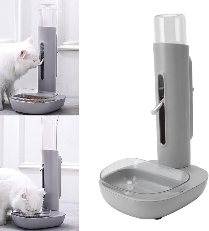 480 ml stehender Wasserspender für Haustiere, automatische Haustiertränke mit Futternapf, Hundewasse
