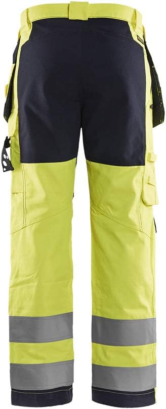 Blaklader 148615128900 Flammschutz Inhärente Arbeitshose mit Stretch C46 High Vis Gelb, Marineblau,