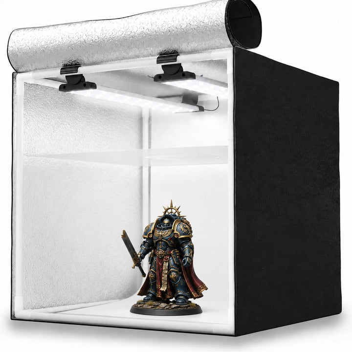 HAVOX - Fotostudio HPB-40D - Masse 40x40x40cm - Dimmbare LED-Beleuchtung Tageslicht 5500k - 13,000 L