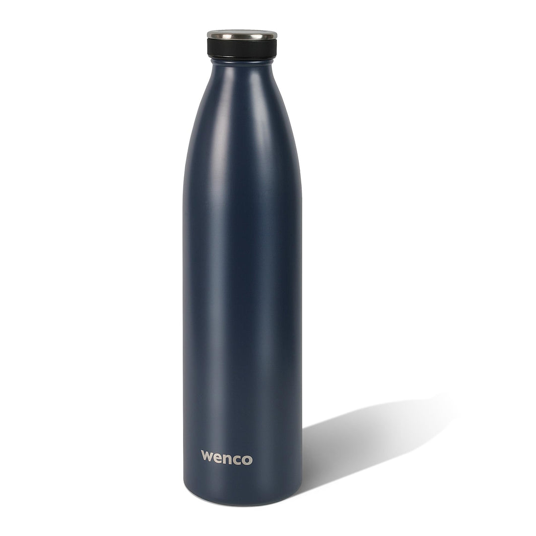 wenco Trinkflasche Edelstahl 1l / 1000ml isoliert und auslaufsicher für kalte und heisse Getränke au