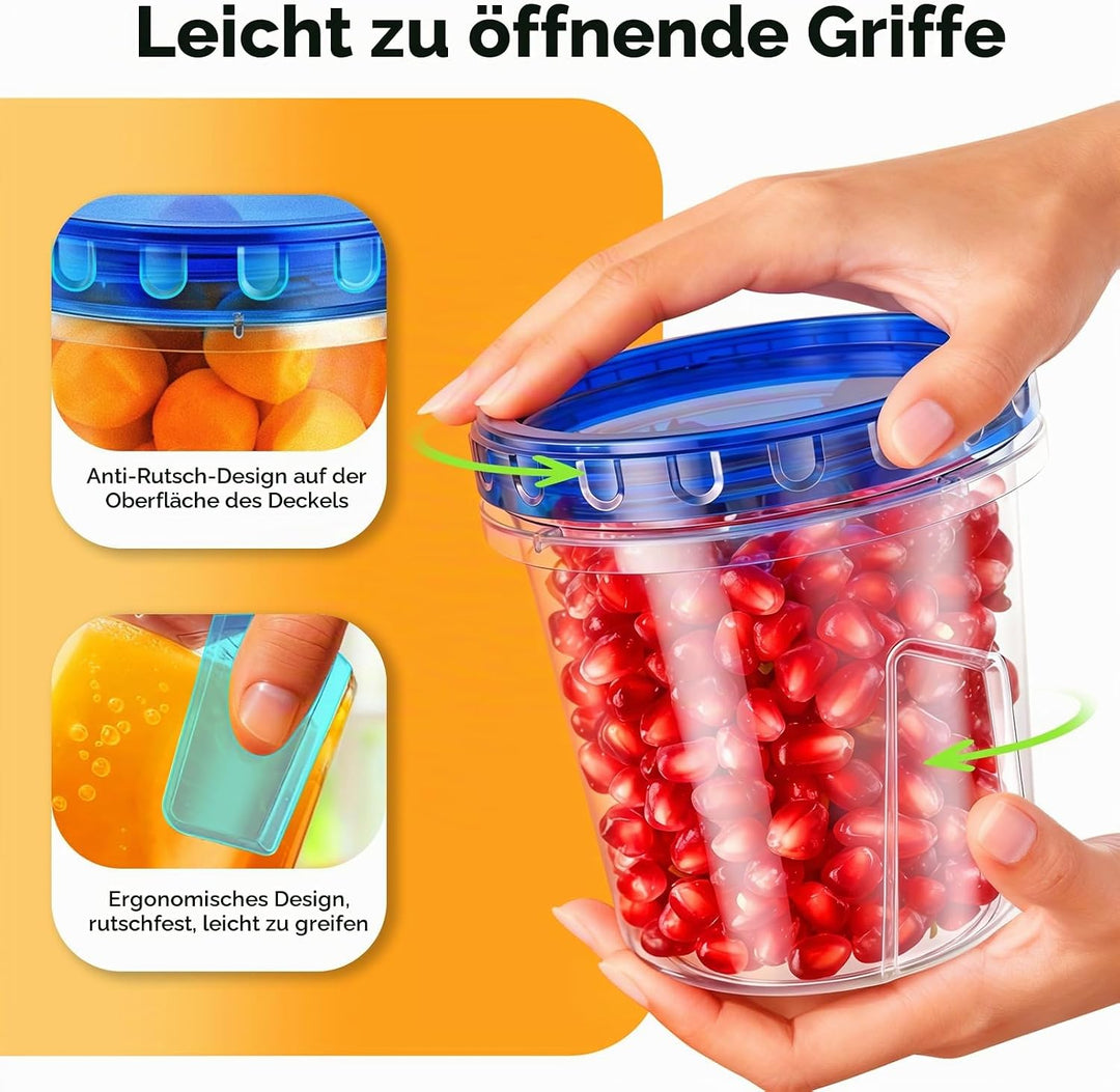 Wwtop Frischhaltedosen mit Deckel 12 x 720ml, Vorratsdosen mit Deckel Luftdicht, Meal Prep Boxen, Au