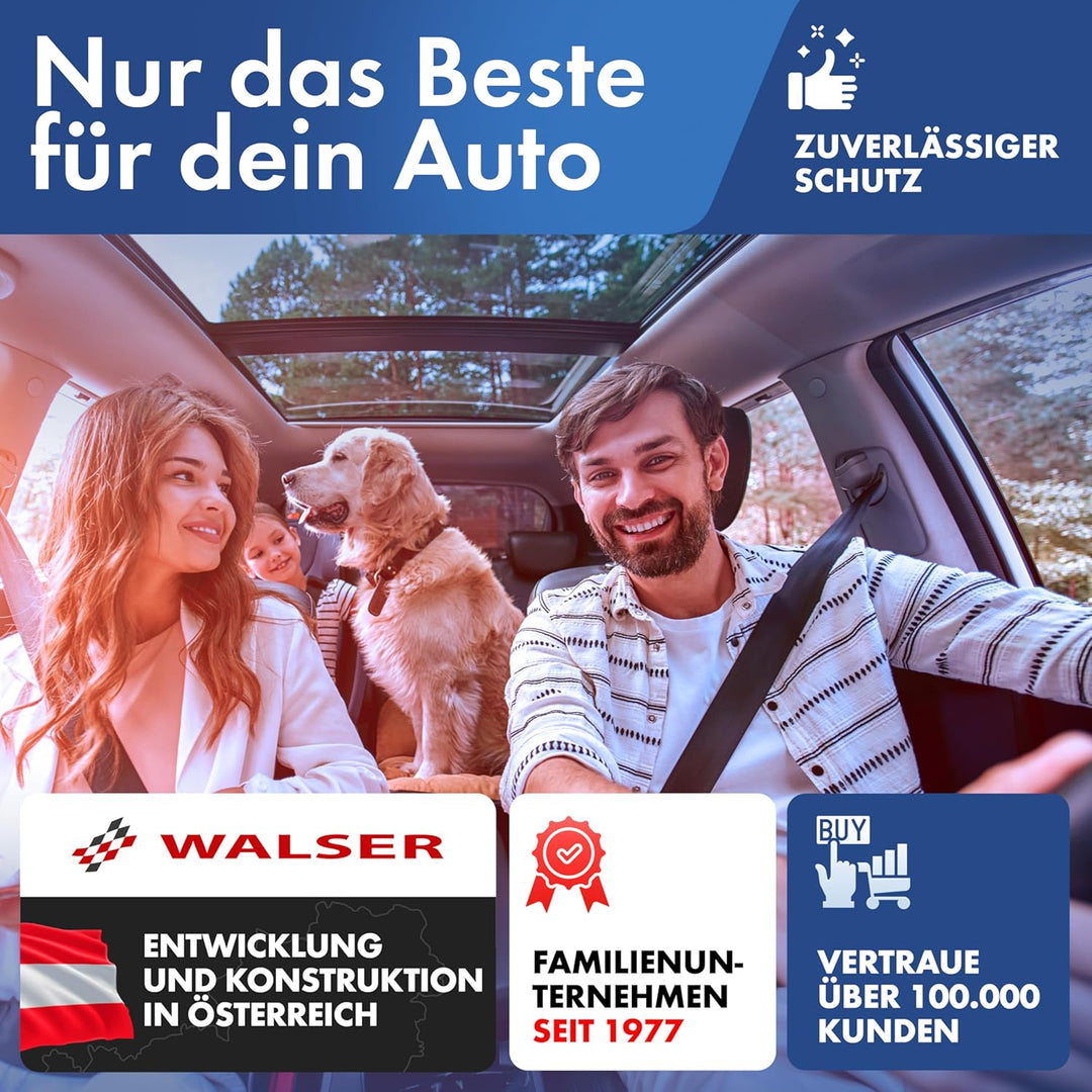Walser Transporter Sitzbezüge Auto kompatibel mit Peugeot Boxer, Einzelsitz Armlehne innen/Doppelban