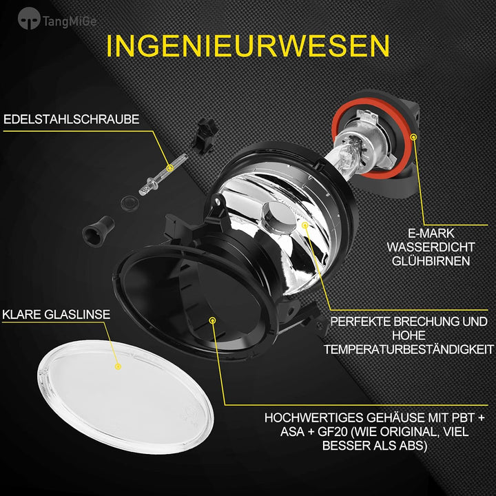 TangMiGe Nebelscheinwerfer für Volkswagen Tiguan Beetle Caddy 3 Eos Golf 6 / Cabriolet/Plus Jetta 4