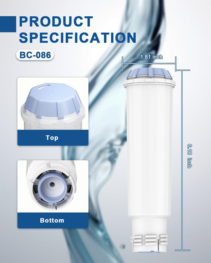Kaffee-Wasserfilter Ersatz 6 Packung für F088 Wasserfilter | Kompatibel mit XP5220 XP5240 XP5280 XP5