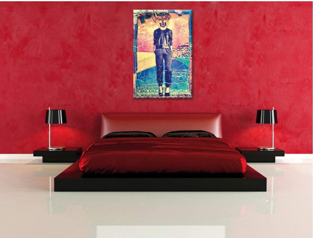Lioness Leinwandbild Bild auf Leinwand, XXL riesige Bilder fertig gerahmt mit Keilrahmen, Kunstdruck