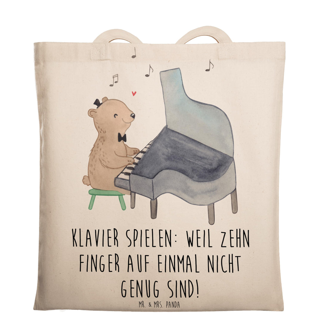 Mr. & Mrs. Panda stoff shopper Klavier Magie - Geschenk, Jutebeutel, Konzert, Instrument, Stoffbeute
