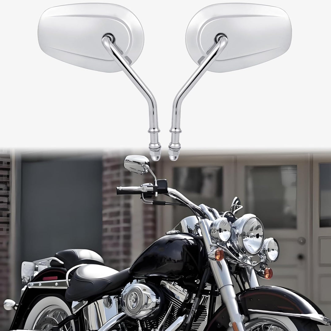 M8 10mm Chrom Motorrad Rückspiegel Seitenspiegel Rückspiegel Für Fatboy Softail Sportster 883 Eisen