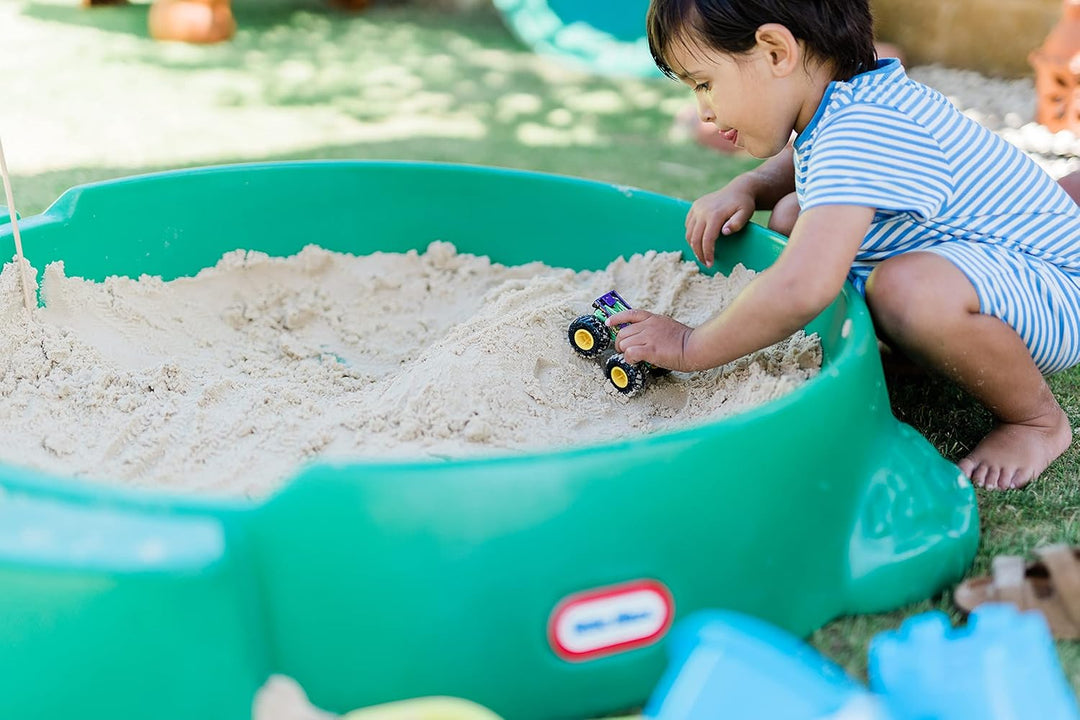 Little Tikes Schildkröte Sandkasten für den Garten. Sicheres & tragbares Sommerspielzeug, Planschbec