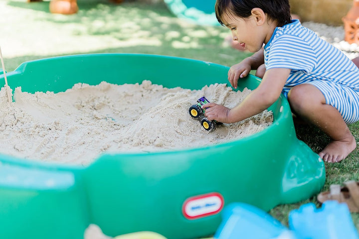 Little Tikes Schildkröte Sandkasten für den Garten. Sicheres & tragbares Sommerspielzeug, Planschbec
