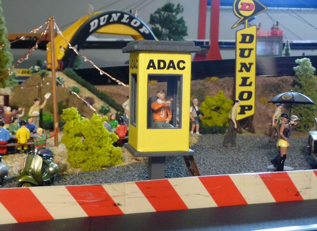 Slotcar Dekoration ADAC KONTROLL-Turm STRECKENPOSTEN-Stand für Carrera DIGITAL