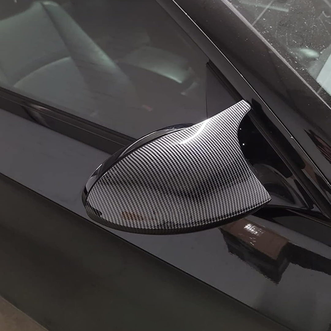 KYYET Karbonfaser-Seitenspiegel-Abdeckkappen, kompatibel mit E90 E91 E92 E93 PRE-LCI M3 Stil Karbonf