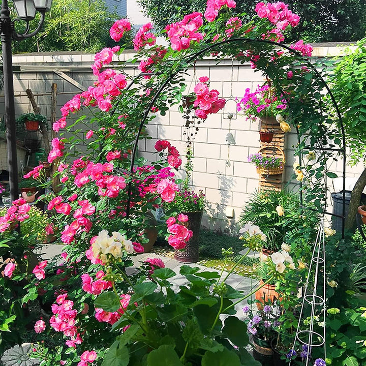 Forever Speed Rosenbogen Torbogen Garten Rankgitter Rosenhilfe aus Pulverbeschichtetem Stahl, Garten