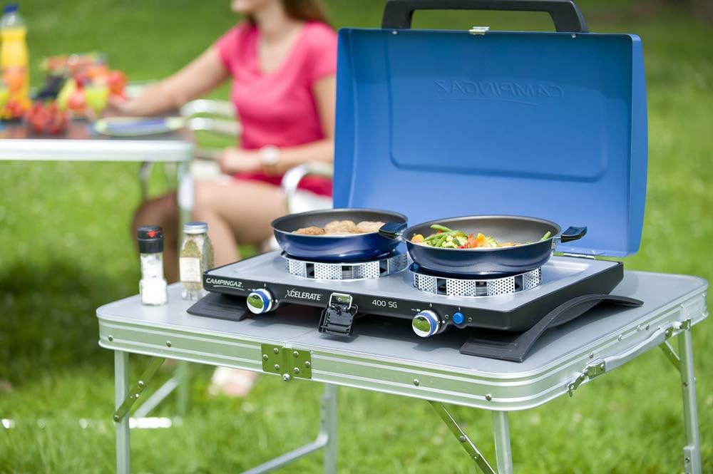 Campingaz 400 SG Campingkocher, Kompakter Outdoor Kocher Mit Windschutz, blau, S