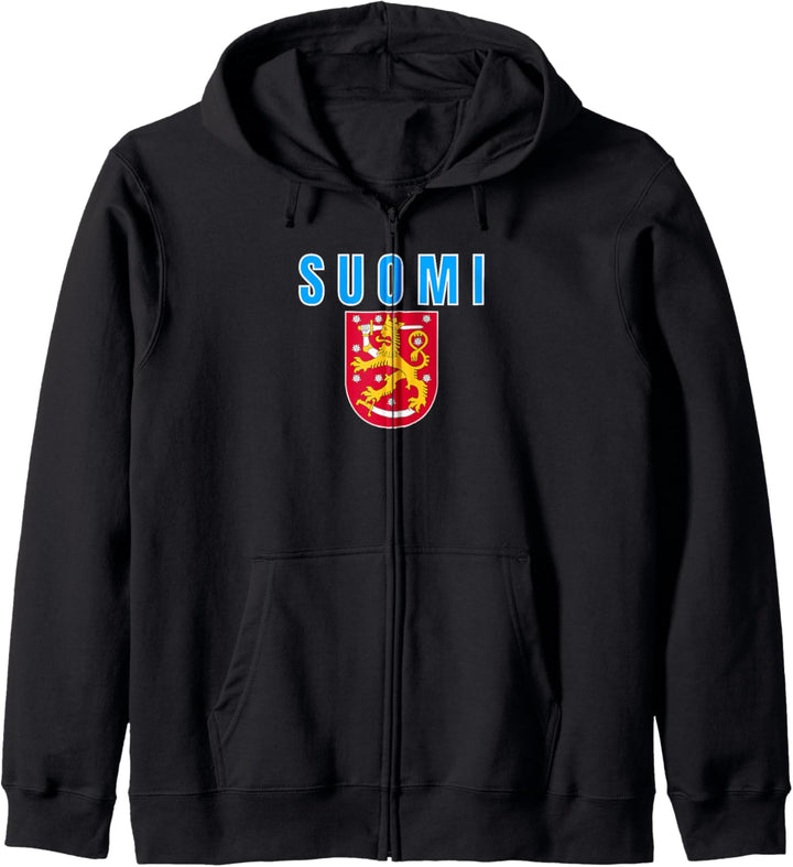 Suomi Finnland Finnisches Wappen Kapuzenjacke