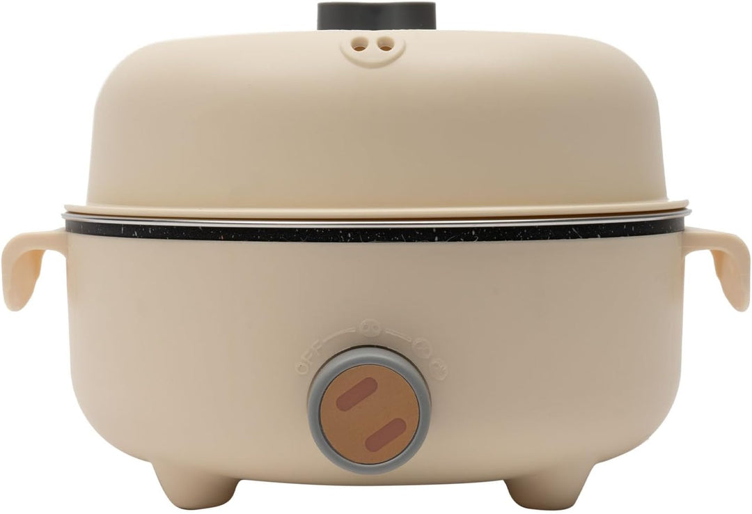 1.5l Elektrische Hot Pot Mit Dampfgarer,Dampfgarer,Antihaft Mini Elektropfanne,Zum Kochen,FüR Braten