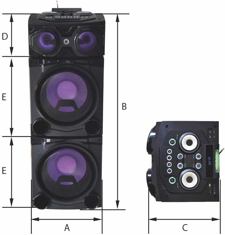 Karaoke Bluetooth Lautsprecher Stereo Modular Manta CUBE SPK5520