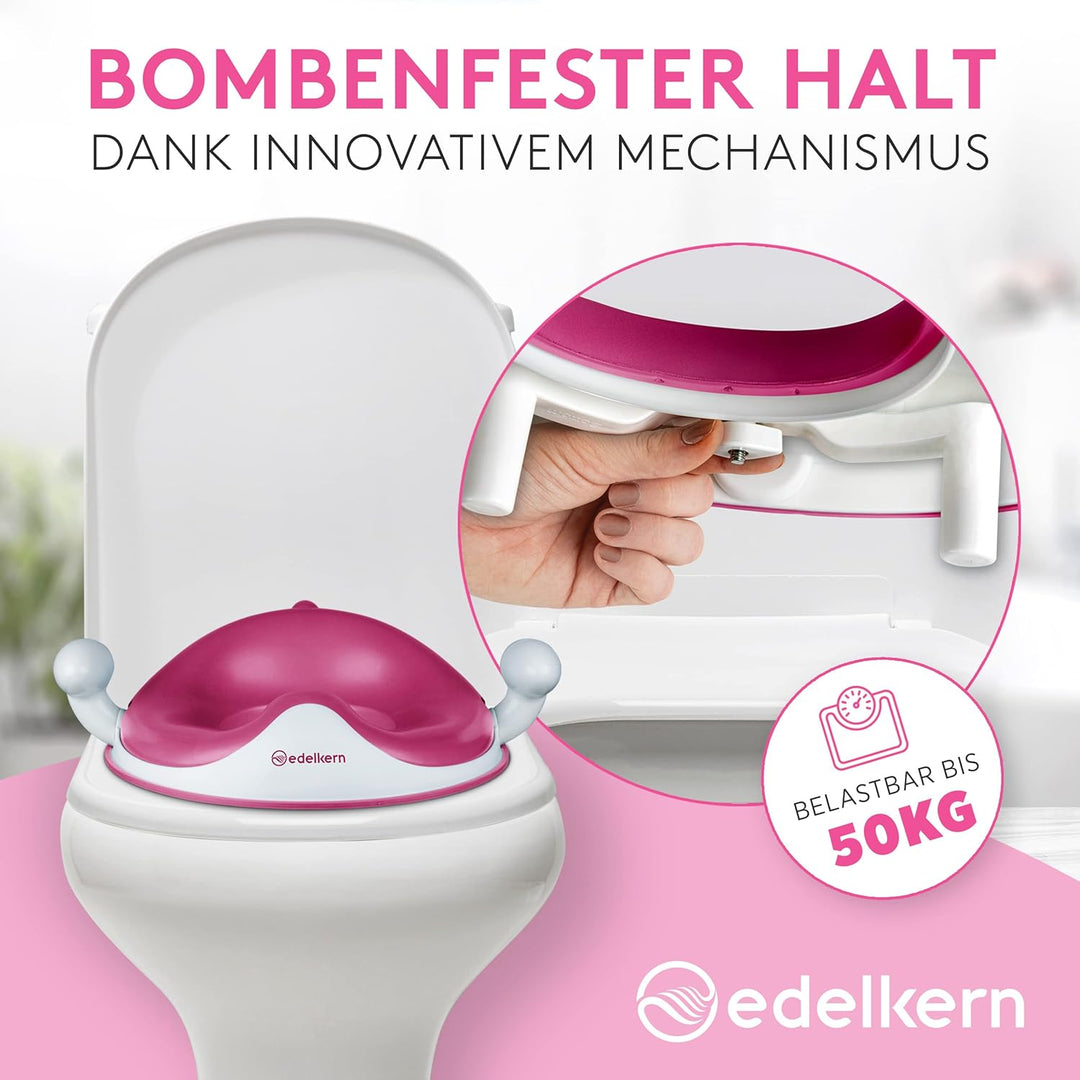 Edelkern Toilettensitz Kinder - Ergonomischer WC Sitz Kinder [bis 50kg] - Universeller Toilettenaufs