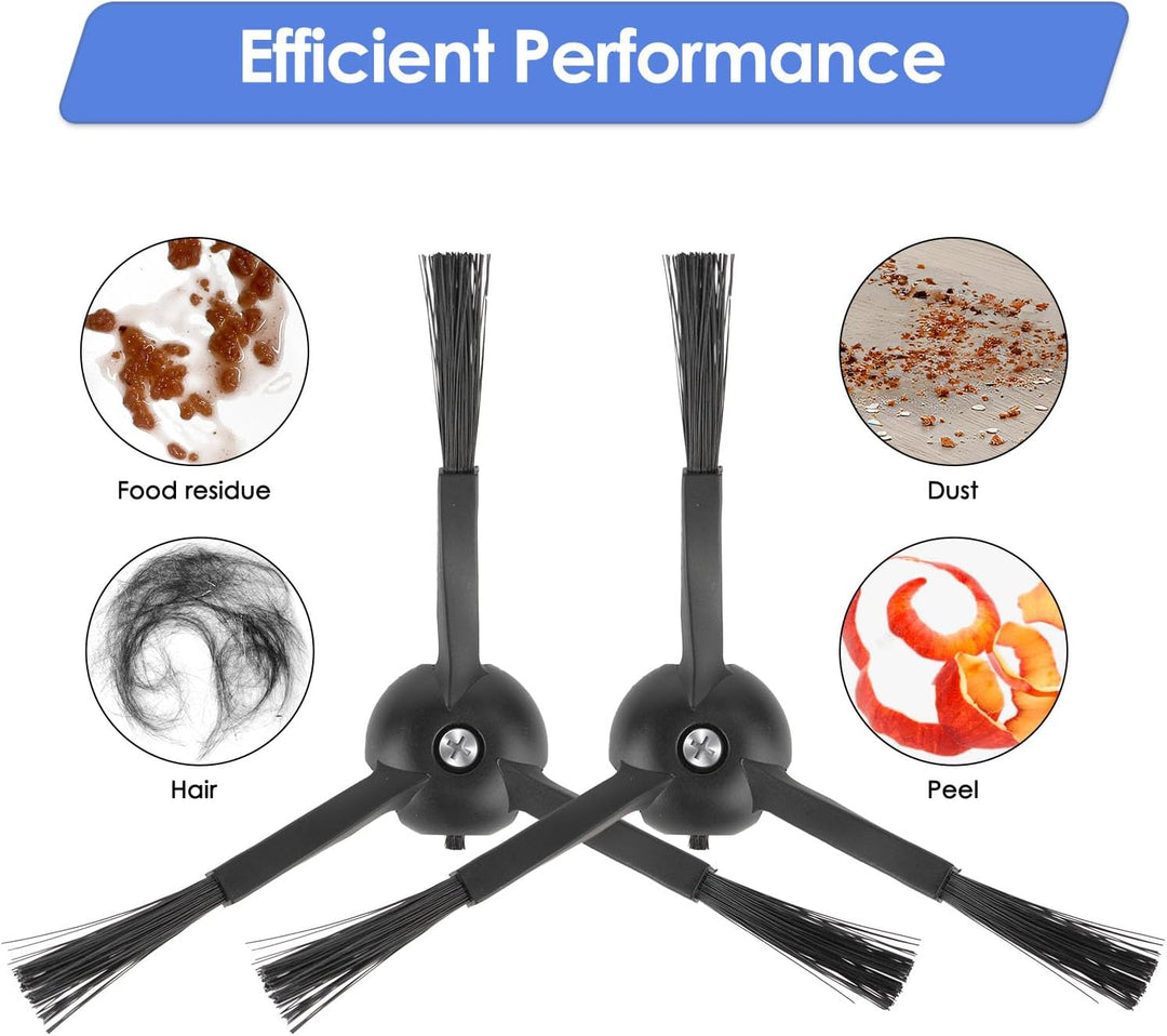 (6 Stück) Seitenbürsten für Roborock Q5 Max+, S8 MaxV Ultra, Q5 Pro, Q8 Max+, Q Revo, Qrevo Pro, Qre