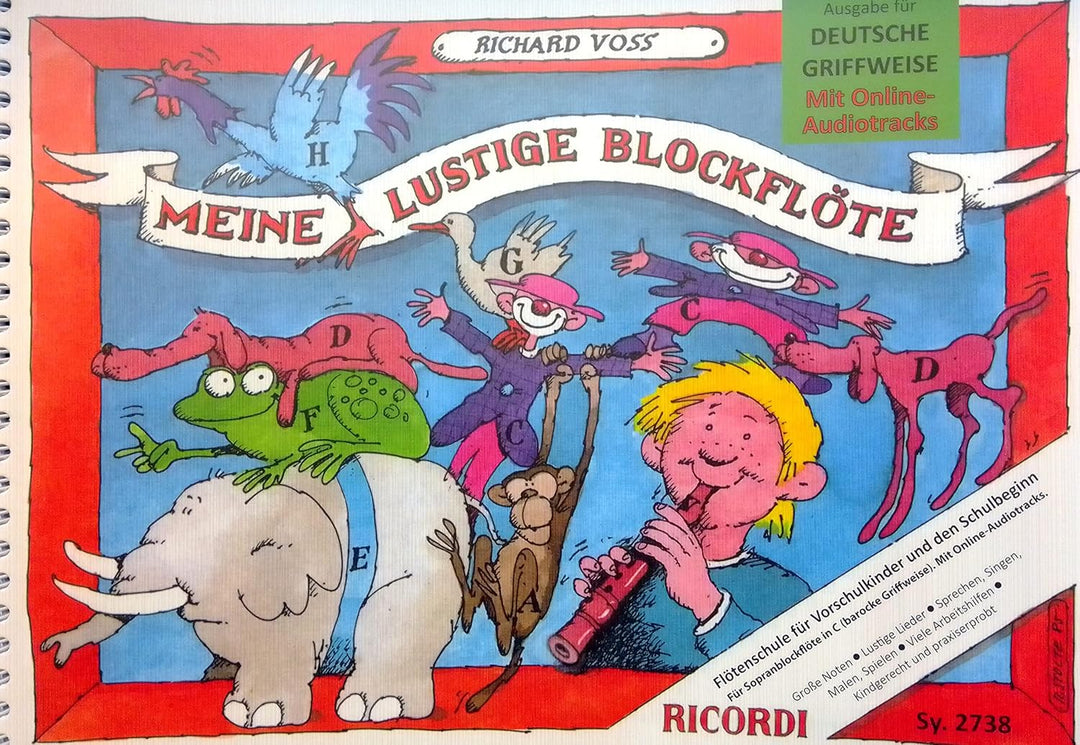 Meine lustige Blockflöte (deutsche Griffweise) Band 1 (mit ONLINE-AUDIO) - Flötenschule für Vorschul