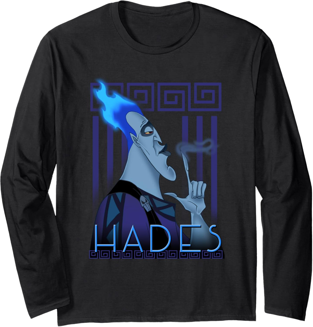 Disney Hercules Hades Geometric Portrait Langarmshirt