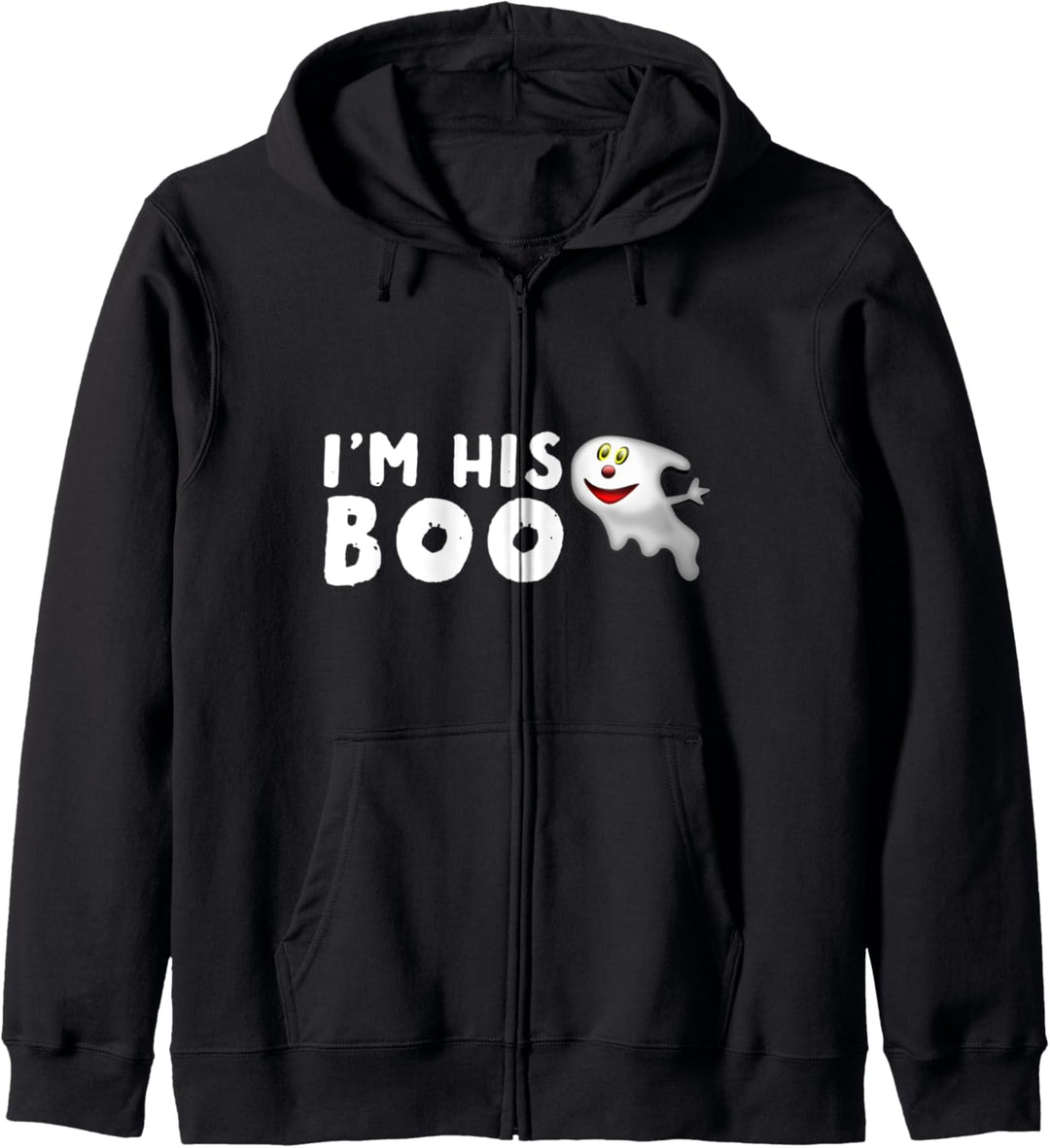 Halloween-Kostüm mit Aufschrift "I'm His or Her Boo Couples" Kapuzenjacke