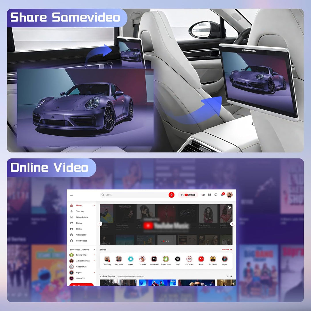 Rimoody Autoradio 1 DIN mit Wireless CarPlay & Android Auto, 9 Zoll Touchscreen, Mirror Link, DVR, L