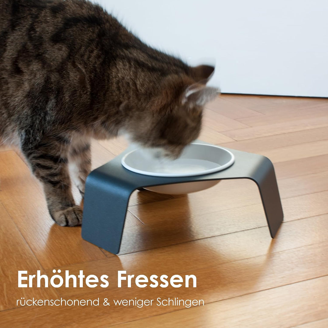 LucyBalu® Ergonomischer Katzennapf erhöht | Erhöhter Futternapf für Katzen | Ergonomischer Fressnapf