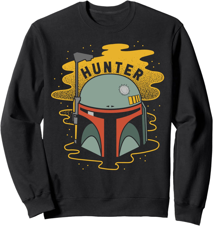 Star Wars Boba Fett Cartoon Hunter Helmet Portrait Sweatshirt