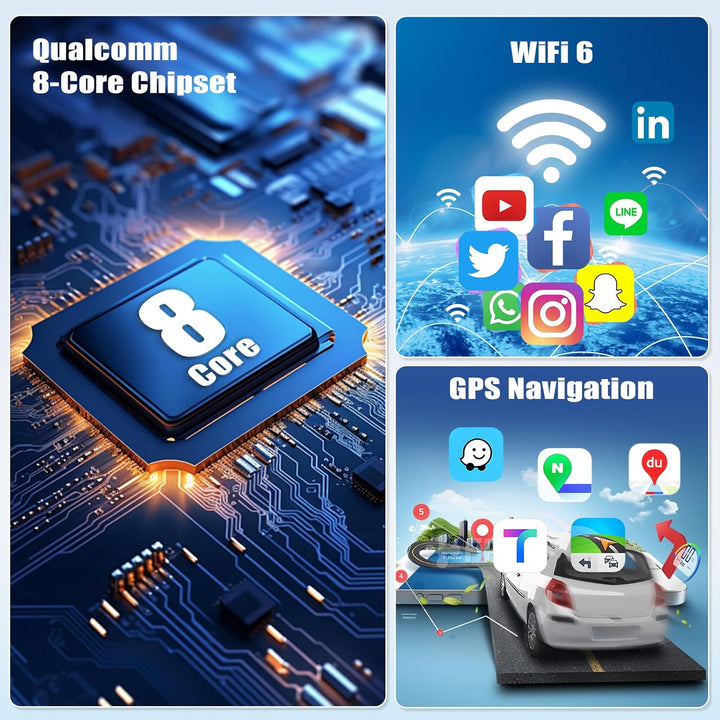 Qualcomm 4G+64G 8Kern CAMECHO Android 15 Autoradio für Mercedes Benz Smart Fortwo 2005-2010 mit Carp