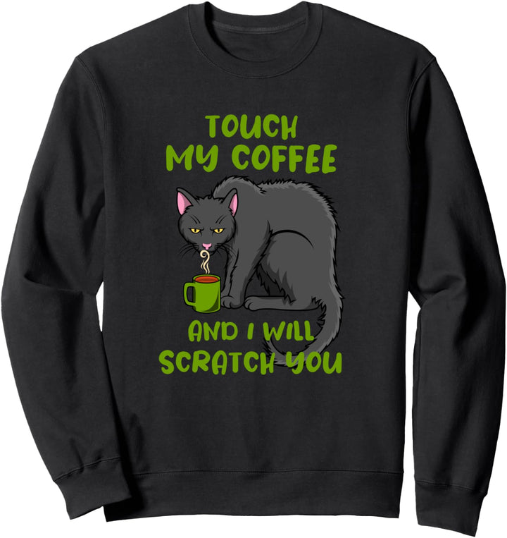 Ironic Cat Scratch Sie Büro Montag faul Sweatshirt