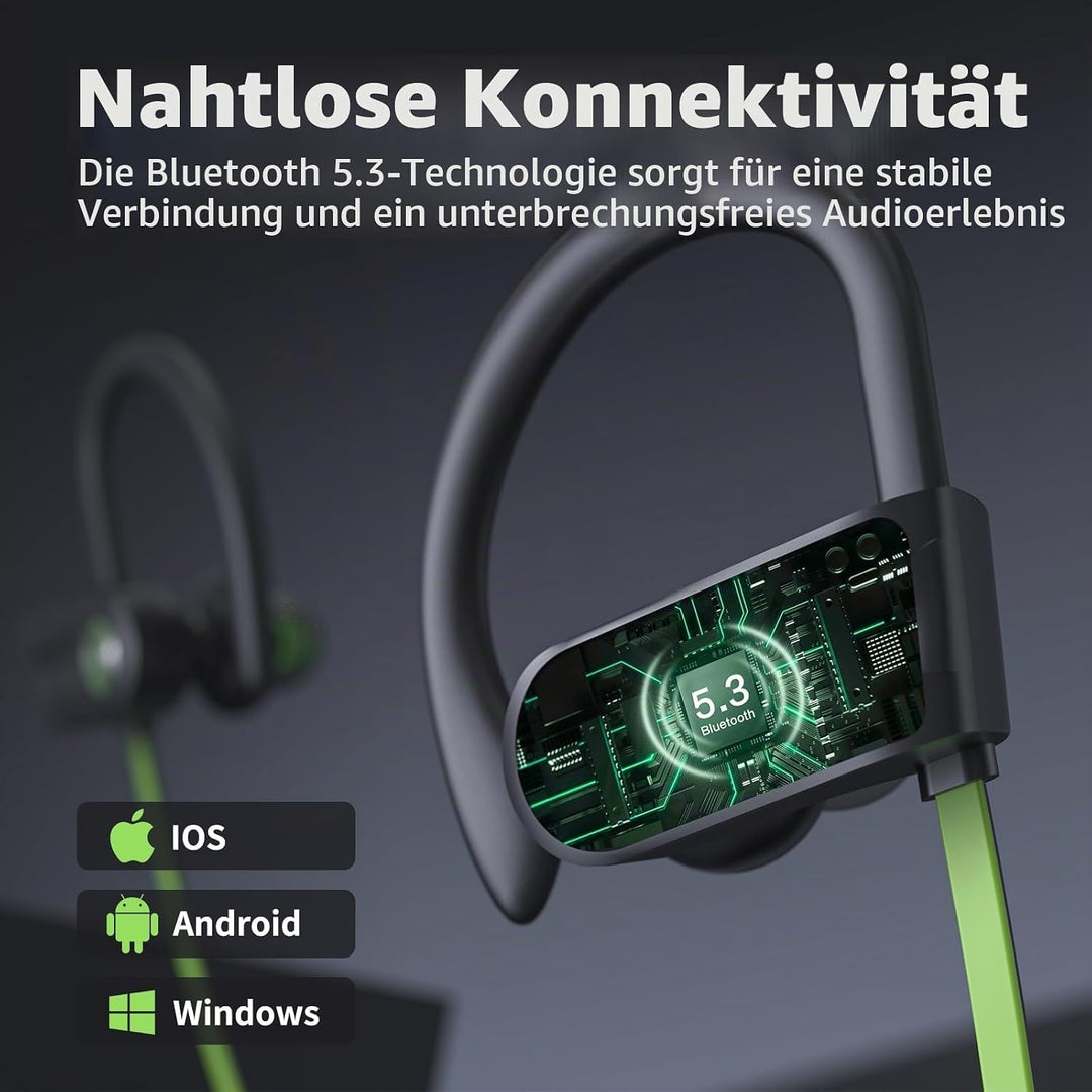 Bluetooth Kopfhörer Kabellos Ohrhörer mit Bluetooth 5.3 Wireless HD Deep Bass Stereo Sound Isolation