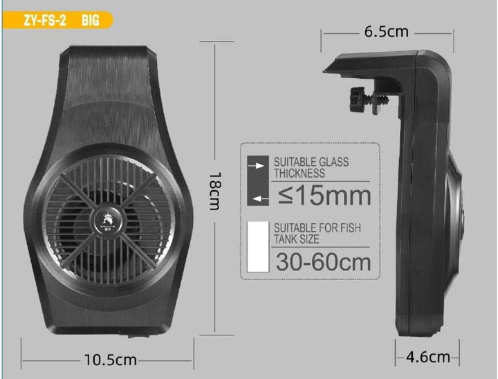 LONDAFISH Aquarium Kühlventilatoren Einstellbare Aquarium Wasserkühlung Ventilatoren Aquarium Kühler