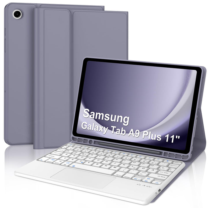 IVEOPPE Tastatur Hülle für Samsung Galaxy Tab А9 Plus 11 Zoll Con Touchpad, [QWERTZ Deutsches], Blue