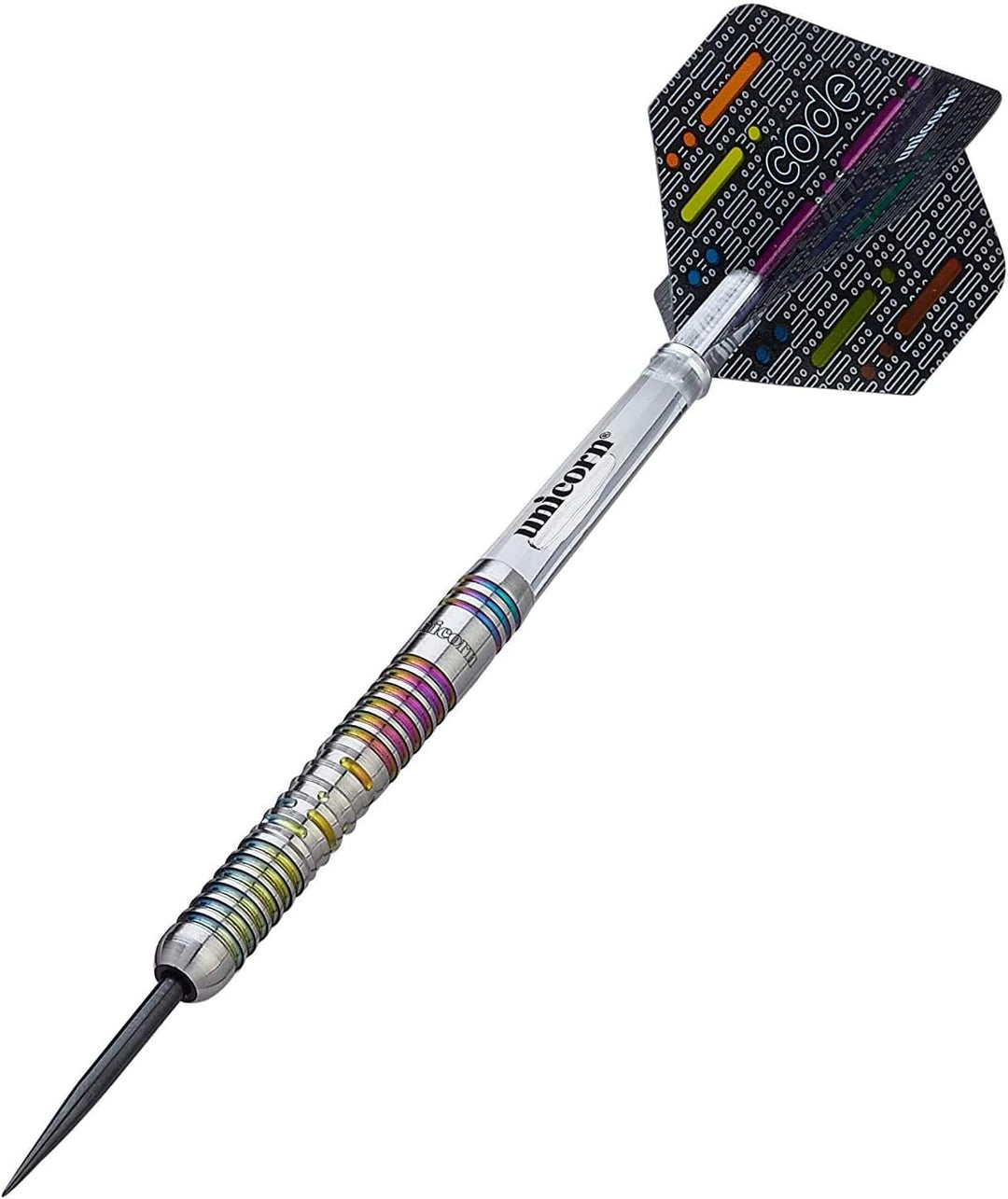 Unicorn-Darts-Set mit Stahlspitze, DNA-Profi-Spieler, Nachname, Morsecode-Design, 90% natürliches Wo