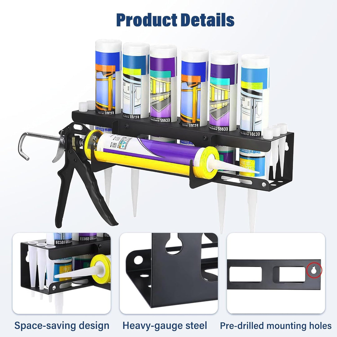 6 Löchern Silikonspritze Holder Multifunktionaler Spraydosenhalter Werkstatt Dosenhalter für Sprühfl