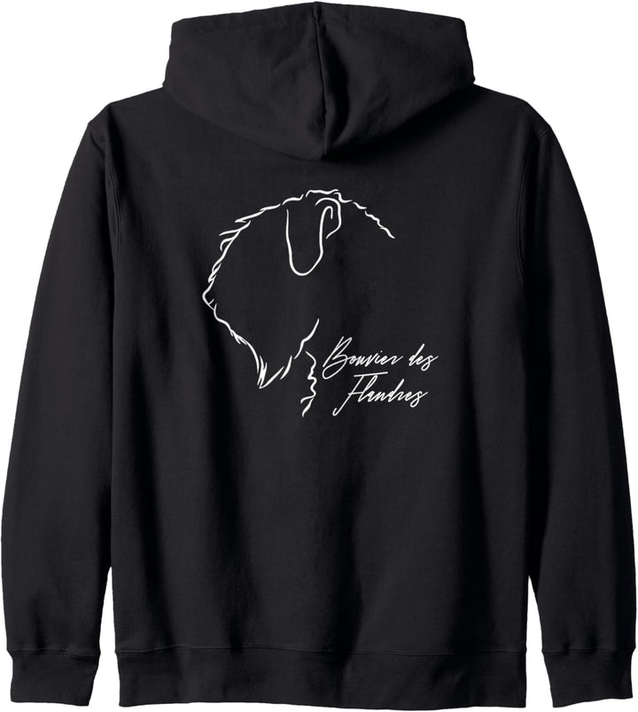 Bouvier des Flandres Profil Hunderasse Hund Hunde Kapuzenjacke